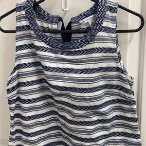 Striped Blue and White Women's Top